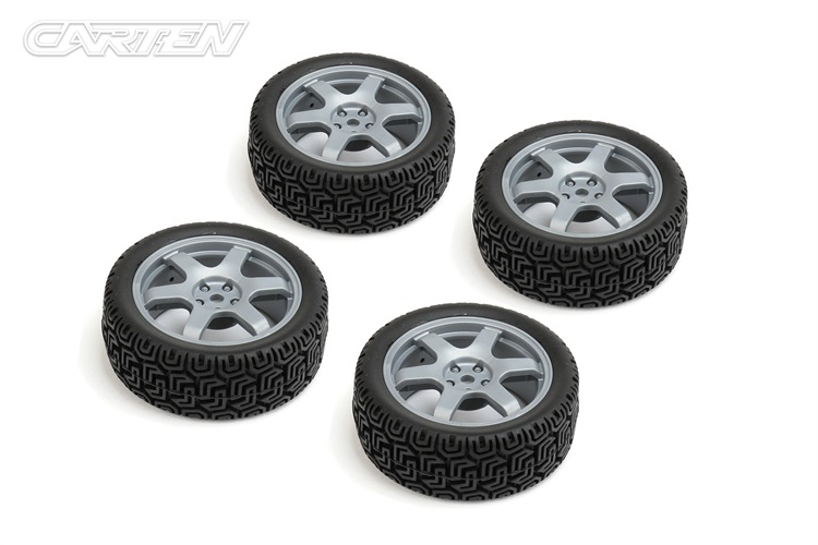 NHA486 1/10 Rally Tires 6 Spoke wheel-Gray /ET-0mm(4PCS)